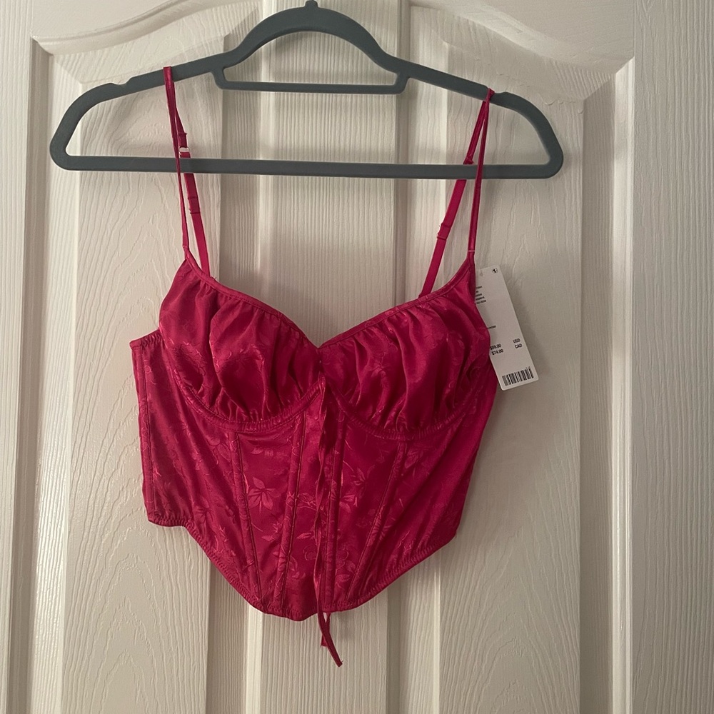 Urban Outfitters Hot Pink Bustier Corset Top